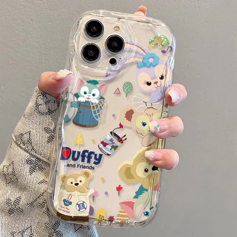 Ốp Điện Thoại Dẻo Trong Suốt Họa Tiết Gấu duffy Dễ Thương Cho iphone 14 pro Max 11 13 12 7Plus 8 X XS Max