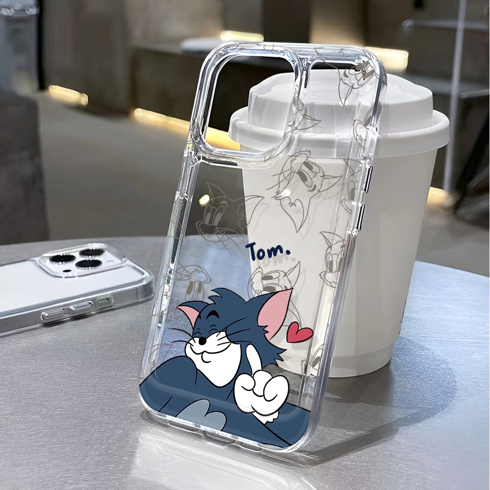 Ốp Điện Thoại Trong Suốt In Hình Mèo Thời Trang Cho iphone 14 pro max 11 13 12 7 8 Plus X XR XSMax