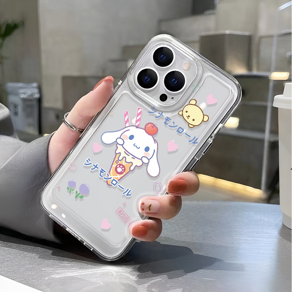 Ốp Điện Thoại Trong Suốt Họa Tiết Hoạt Hình Cinnamoroll Dễ Thương Cho iphone 14 pro max 11 13 12 7 8 Plus X XR XSMax