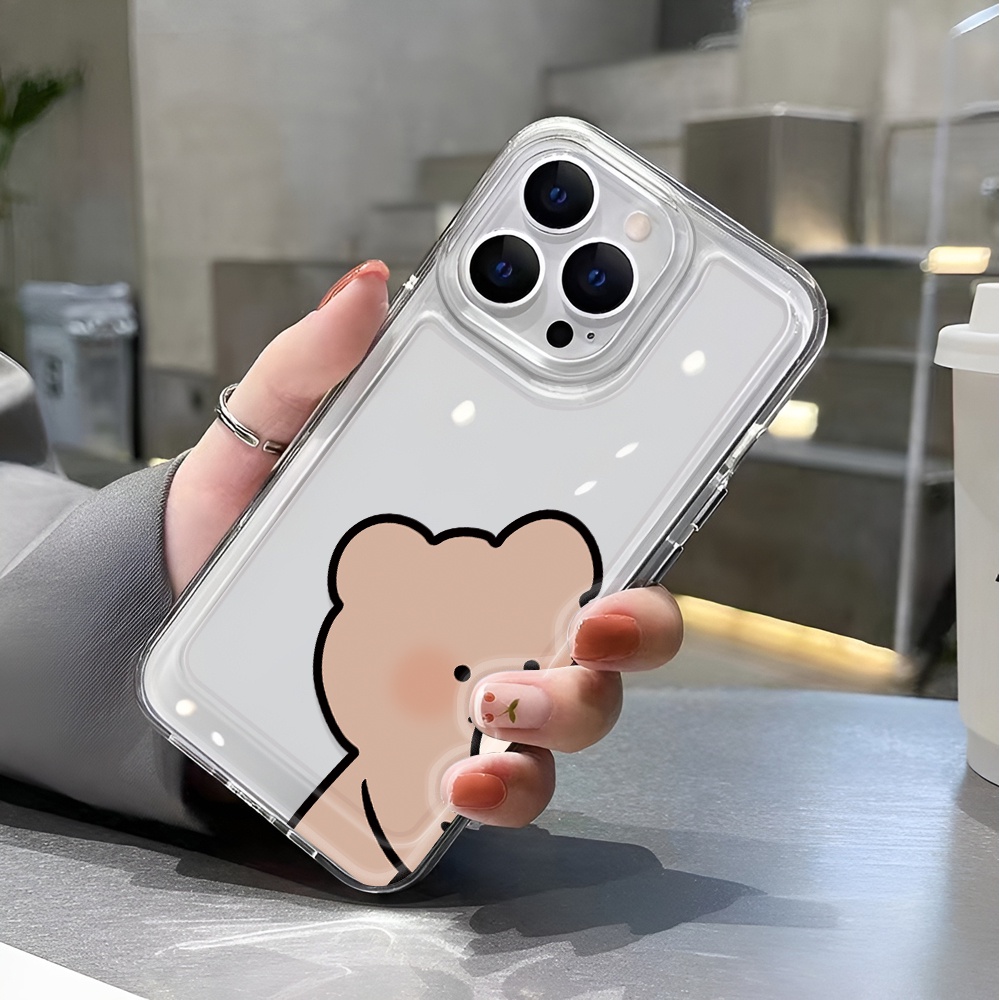 Ốp Điện Thoại Trong Suốt In Hình Gấu Hoạt Hình Dễ Thương Cho iphone 14 pro max 11 13 12 7 8 Plus X XR XSMax