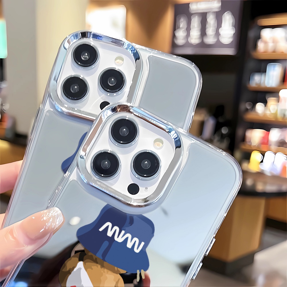 Ốp Điện Thoại Tráng Gương Họa Tiết Gấu NASA Cho iphone 14 pro max 11 12 13 8 7 Plus X XR XSMax