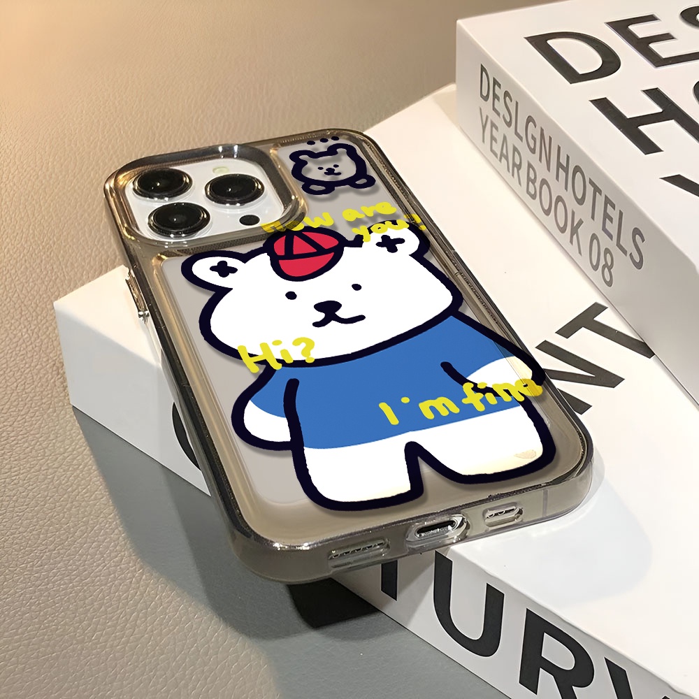 Ốp Điện Thoại Trong Suốt In Hình Gấu Hoạt Hình Dễ Thương Cho iphone 14 pro max 11 13 12 7 8 Plus X XR XSMax