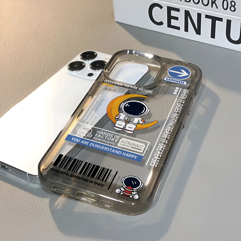 Ốp Điện Thoại Trong Suốt Hình Phi Hành Gia Lunar Thời Trang Cho iphone 14 pro max 11 13 12 7 8 Plus X XR XSMax