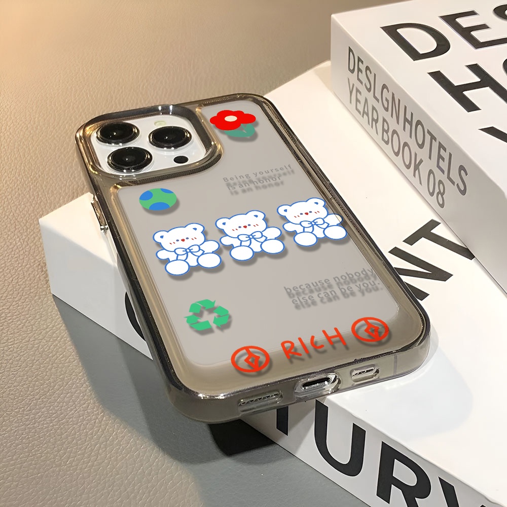 Ốp Điện Thoại Trong Suốt In Hình Gấu Hoạt Hình Cho iphone 14 pro max 11 13 12 7 8 Plus X XR XSMax