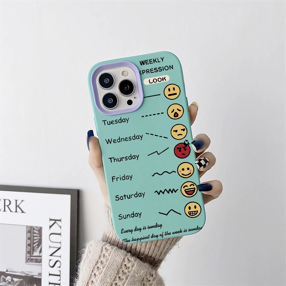 Ốp Điện Thoại silicon Dẻo 3 Trong 1 Hình Cảm Xúc Vui Nhộn Cho iPhone 14Promax 13 12 11 7Plus X XR