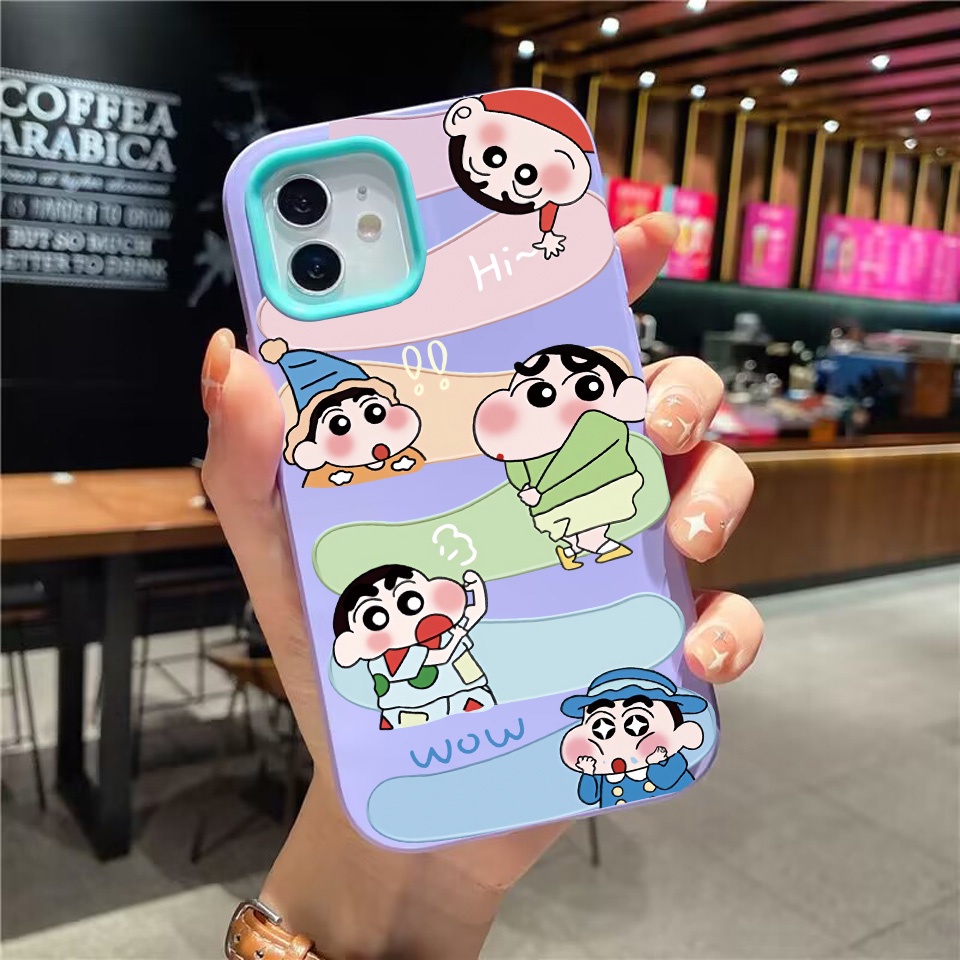 Ốp Điện Thoại silicon Dẻo Hình Cậu Bé Bút Chì Shin / Đám Mây 3 Trong 1 Cho iPhone 14Promax 13 12 11 7Plus X XR