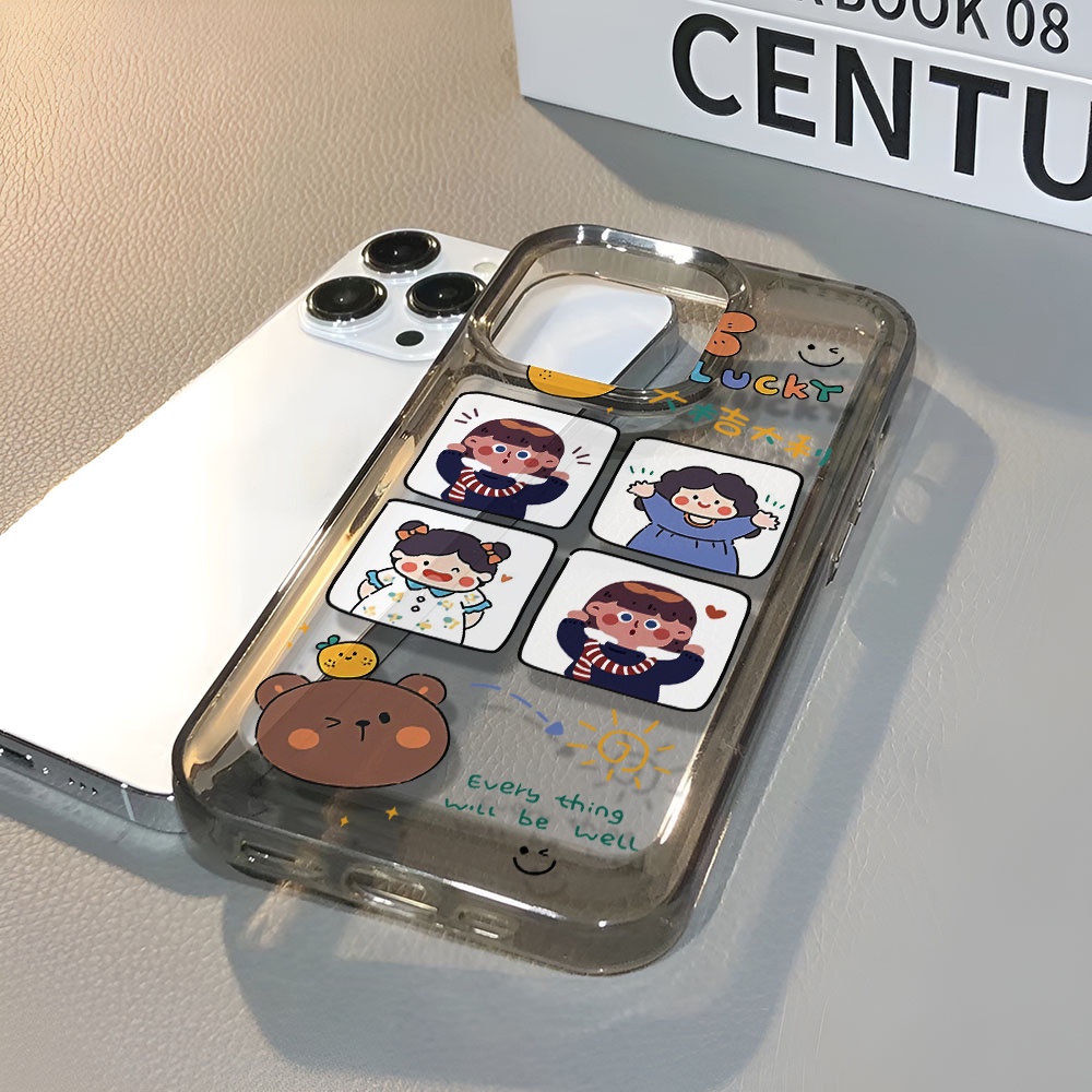 Ốp Điện Thoại Trong Suốt In Hình Bé Trai Bé Gái Cho iphone 14 pro max 11 13 12 7 8 Plus X XR XSMax