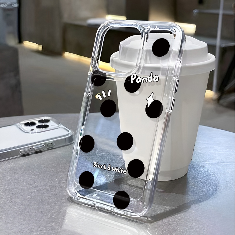 Ốp Điện Thoại Trong Suốt Họa Tiết Chấm Tròn Cho iphone 14 pro max 11 13 12 7 8 Plus X XR XSMax