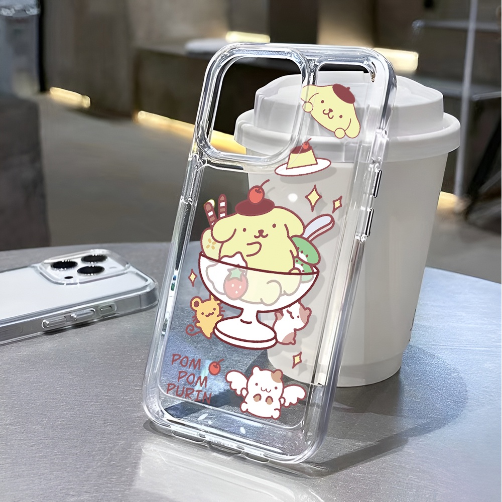 Ốp Điện Thoại Trong Suốt Hình Cún Pudding Cho iphone 14 pro max 11 13 12 7 8 Plus X XR XSMax