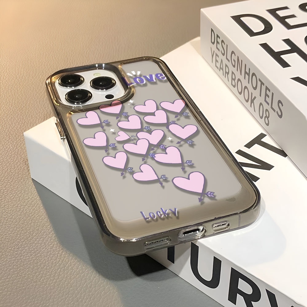 Ốp Điện Thoại Trong Suốt In Hình Trái Tim Cho iphone 14 pro max 11 13 12 7 8 Plus X XR XSMax