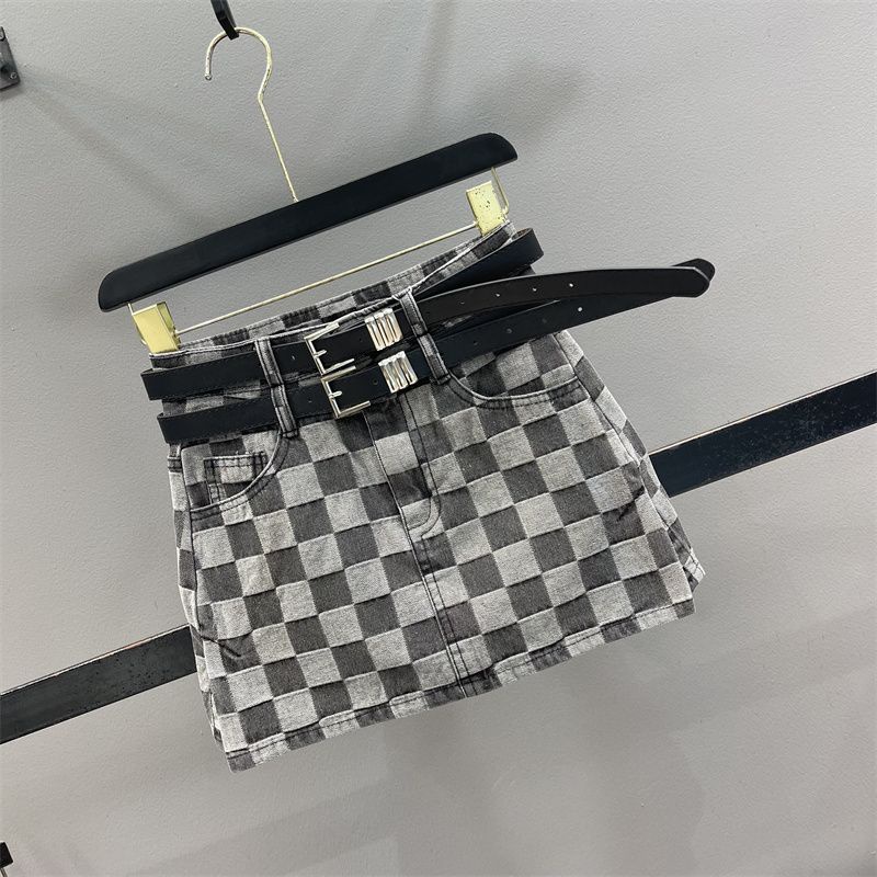 [Hàng Có Sẵn Giao Hàng Nhanh] Chân Váy Denim Ngắn Dáng Chữ A Lưng Cao Xẻ Tà Phong Cách Mới Xuân Hè 2023 Dành Cho Bạn Nữ