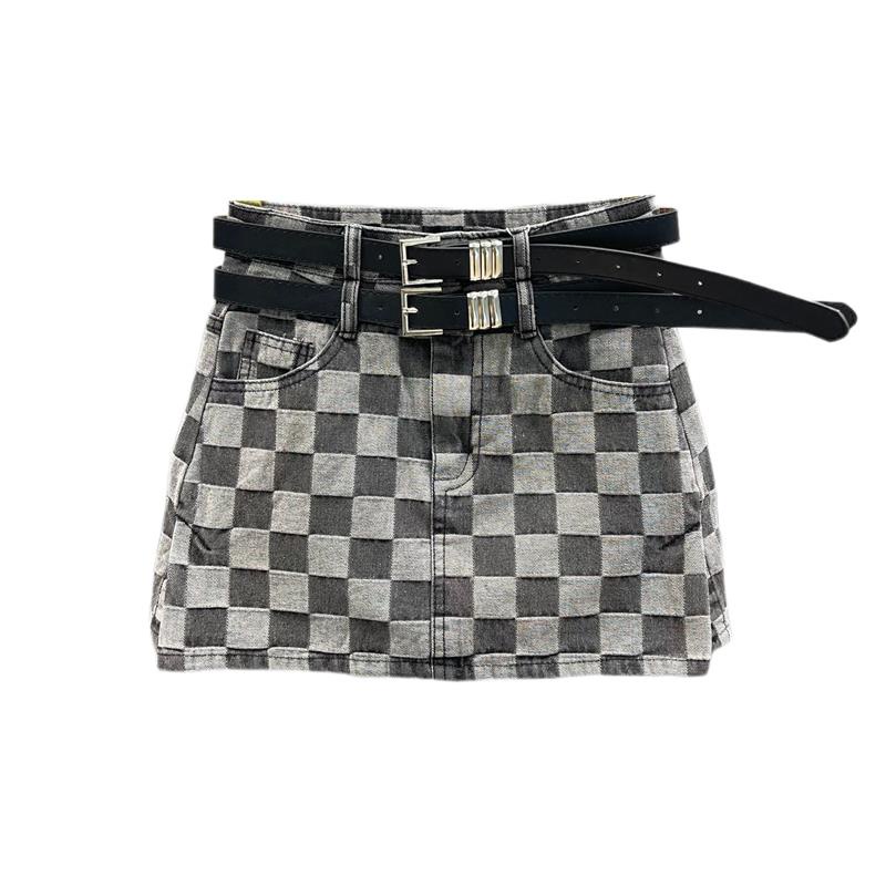 [Hàng Có Sẵn Giao Hàng Nhanh] Chân Váy Denim Ngắn Dáng Chữ A Lưng Cao Xẻ Tà Phong Cách Mới Xuân Hè 2023 Dành Cho Bạn Nữ