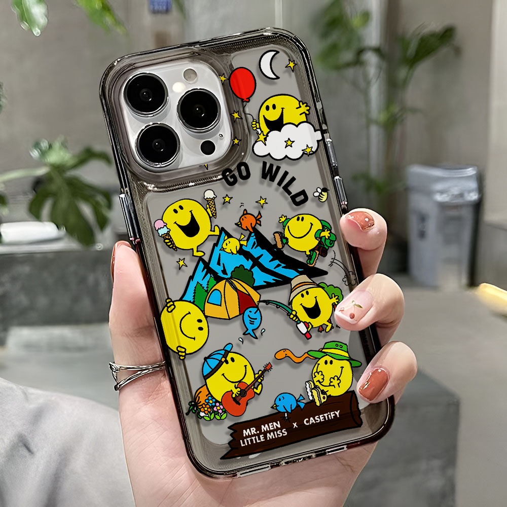 Ốp Điện Thoại Trong Suốt Chống Sốc In Hình Mặt Cười Cho iphone 14 pro max 11 13 12 7 8 Plus X XR XSMax