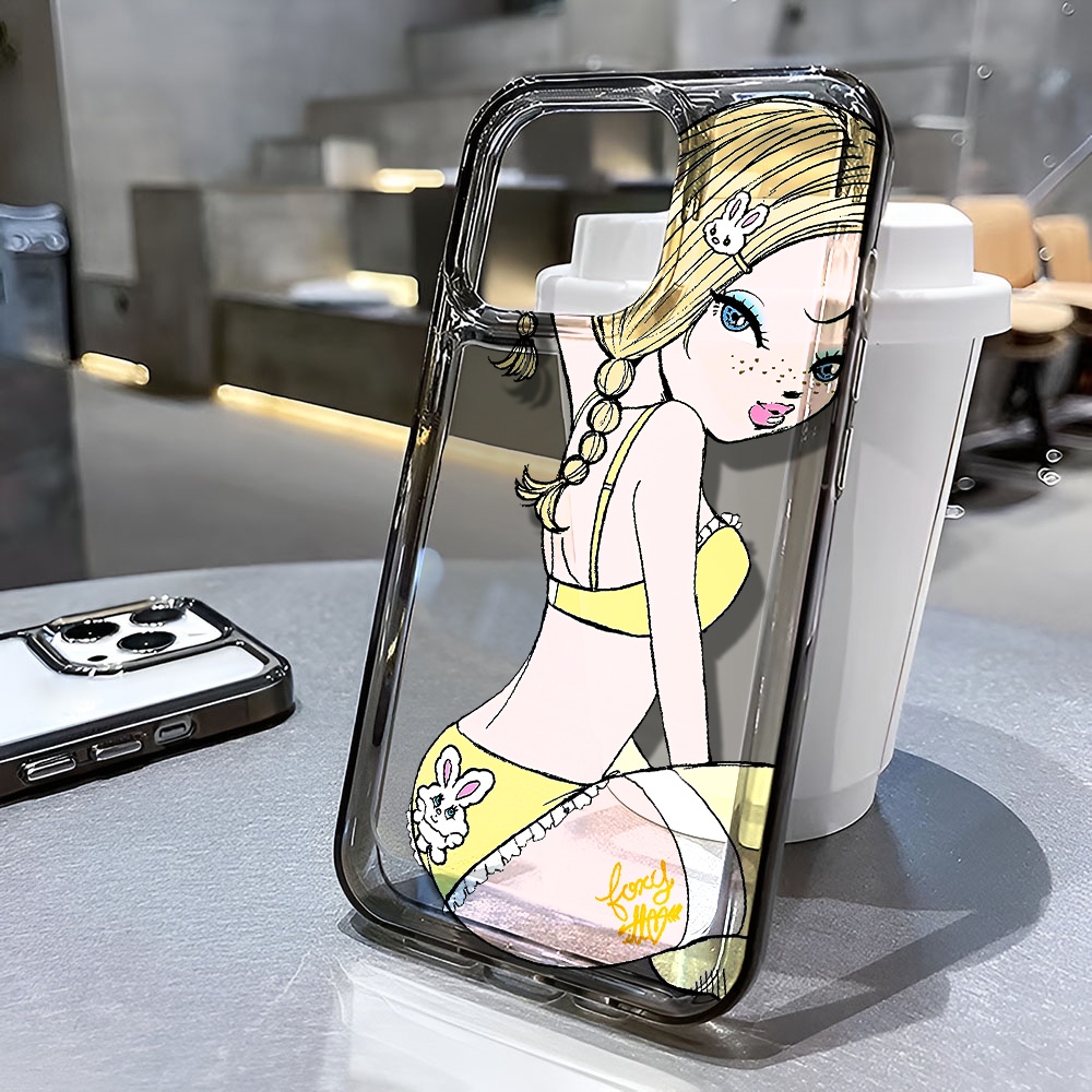 Ốp Điện Thoại Trong Suốt Chống Sốc In Hình Cô Gái Không Gian Cho iphone 14 pro max 11 13 12 7 8 Plus X XR XSMax