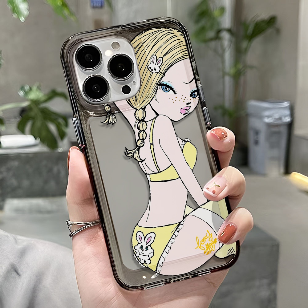 Ốp Điện Thoại Trong Suốt Chống Sốc In Hình Cô Gái Không Gian Cho iphone 14 pro max 11 13 12 7 8 Plus X XR XSMax