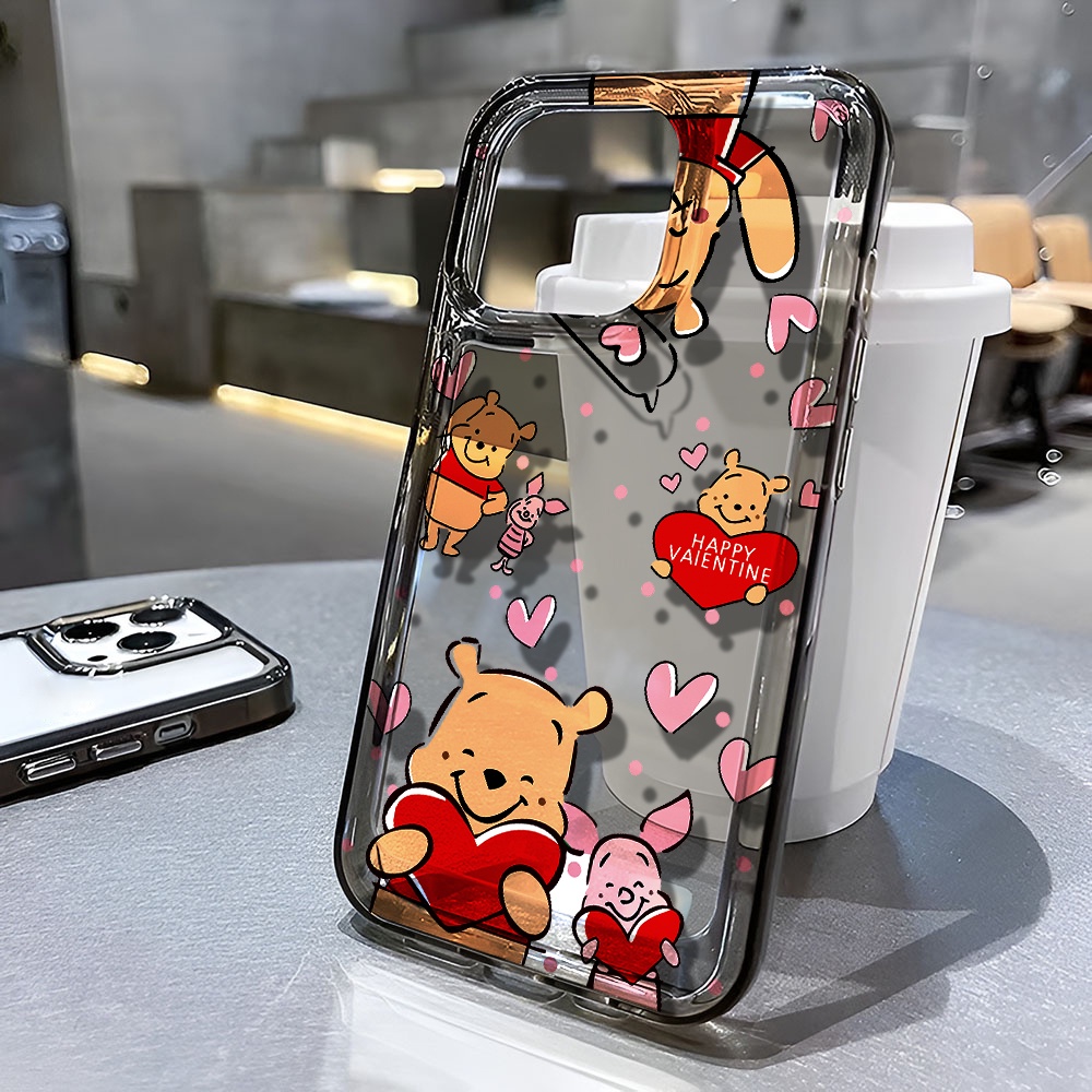 Ốp Điện Thoại Trong Suốt In Hình Gấu Winnie Đáng Yêu Cho iphone 14 pro max 11 13 12 7 8 Plus X XR XSMax