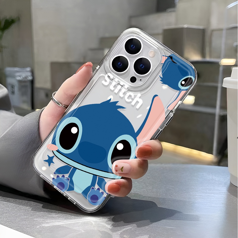 Ốp Điện Thoại Trong Suốt In Hình Stitch Cho iphone 14 pro max 11 13 12 7 8 Plus X XR XSMax