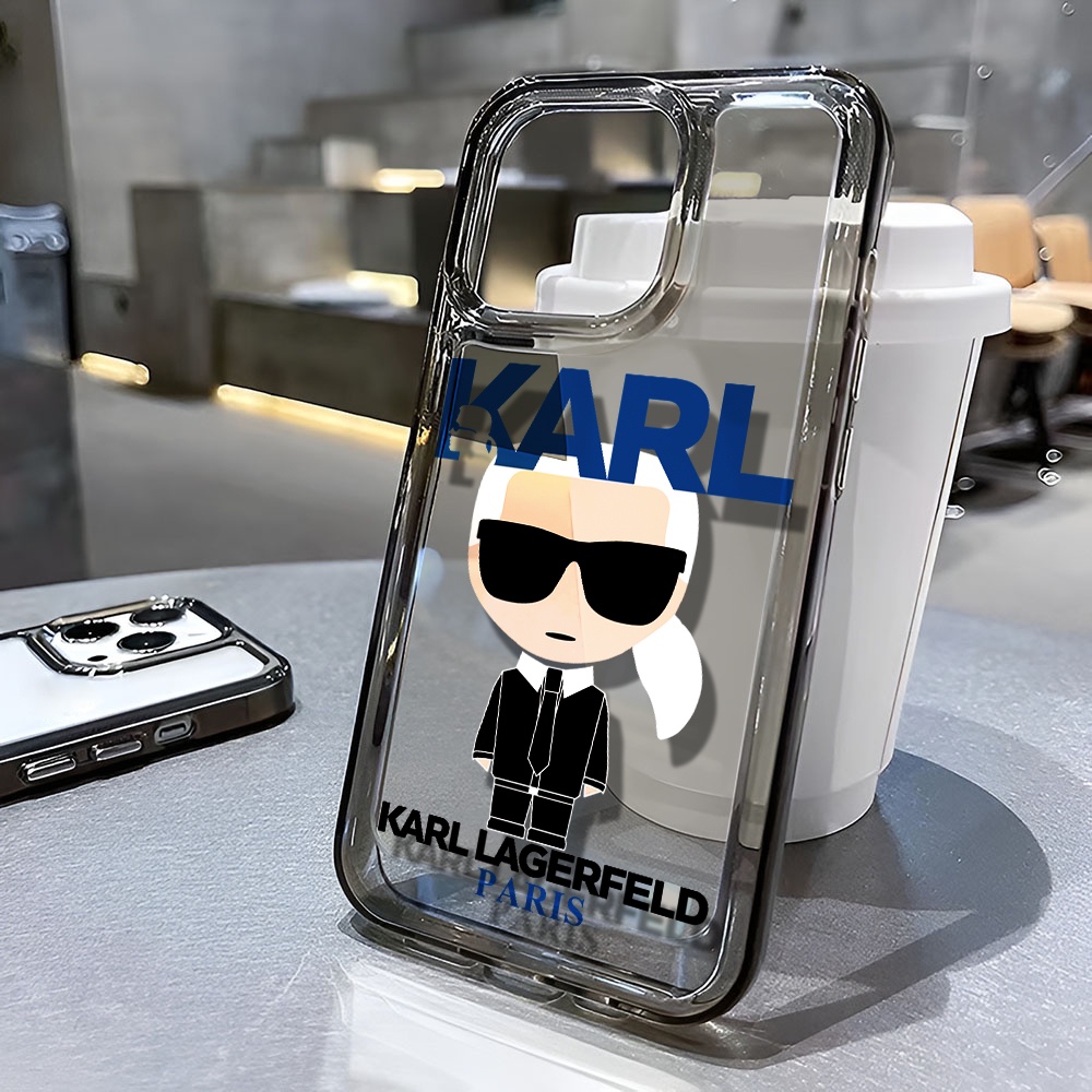 Ốp Điện Thoại Trong Suốt Chống Sốc In Hình Vũ Trụ KARL Lagerfeld Cho iphone 14 pro max 11 13 12 7 8 Plus X XR XSMax