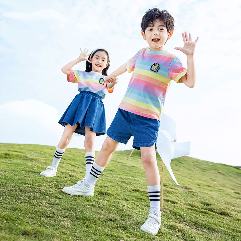✨Hàng Có Sẵn!✨ Bộ Đồng Phục Học Sinh Tiểu Học Họa Tiết Kẻ Sọc Xinh Xắn