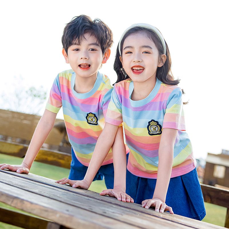 ✨Hàng Có Sẵn!✨ Bộ Đồng Phục Học Sinh Tiểu Học Họa Tiết Kẻ Sọc Xinh Xắn