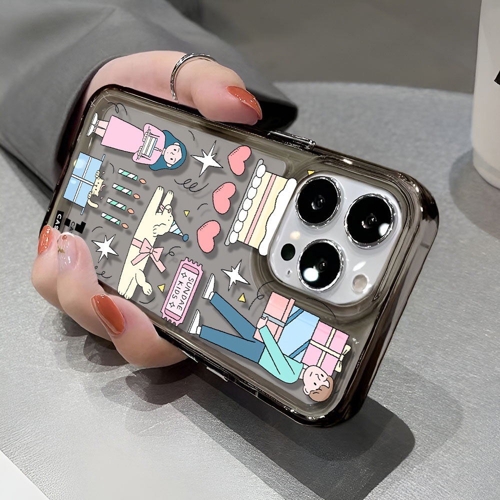 Ốp Điện Thoại Trong Suốt Chống Sốc In Chữ Happy birthday Cho iphone 14 pro max 11 13 12 7 8 Plus X XR XSMax