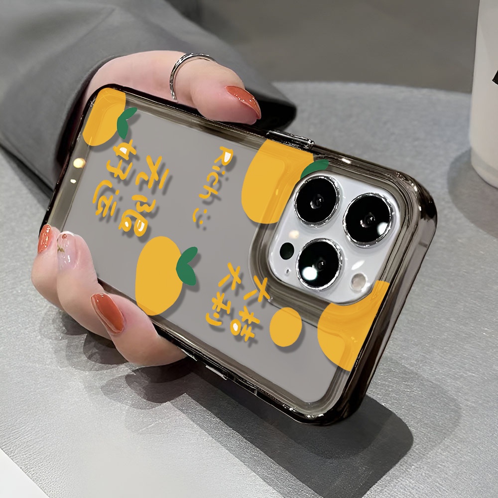 Ốp Điện Thoại Trong Suốt Họa Tiết Trái Cam May Mắn Chống Sốc Cho iphone 14 pro max 11 13 12 7 8 Plus X XR XSMax