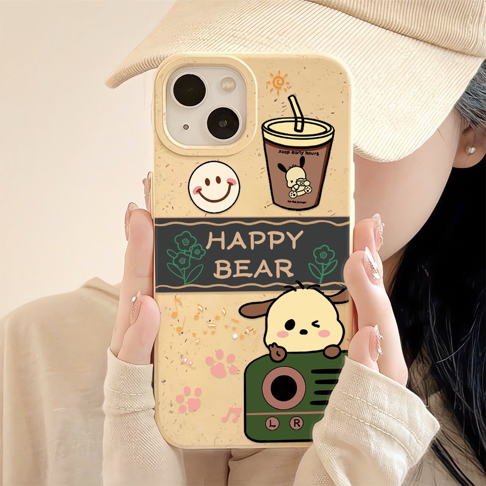 Ốp Điện Thoại Chống Sốc Hình Chú Chó Máy Ảnh Màu Trắng Cho iphone 14 pro max 11 13 12 7 8 Plus X XR XSMax