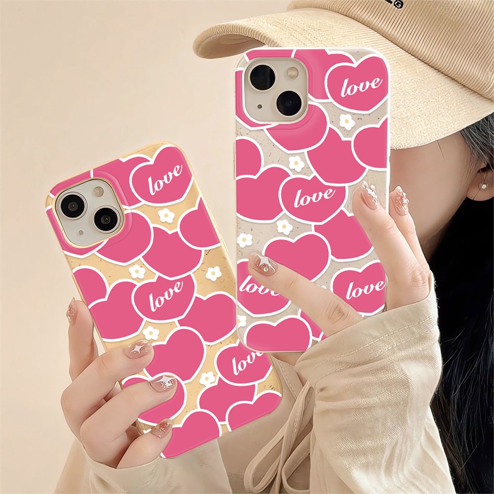 Ốp Điện Thoại Chống Sốc Họa Tiết Trái Tim Hoạt Hình Cho iphone 14 pro max 11 13 12 7 8 Plus X XR XSMax