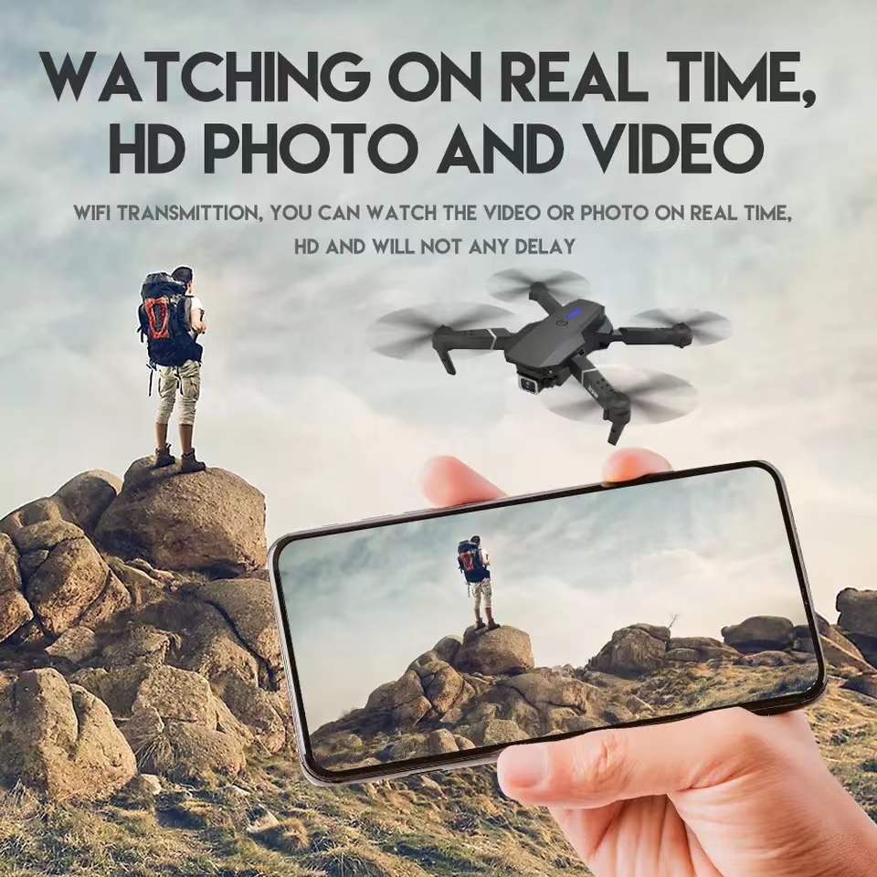 BJONE Máy bay không người lái E88 PRO Drone 4K HD Chụp ảnh Drone Camera kép Máy ảnh không dây Drone | BigBuy360 - bigbuy360.vn