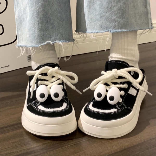 Giày thể thao thông thường dễ phối thoáng khí đế dày đầu to xấu xí giày sneaker nữ