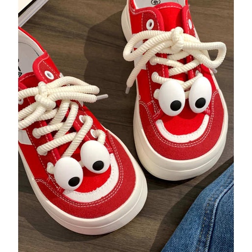 Giày thể thao thông thường dễ phối thoáng khí đế dày đầu to xấu xí giày sneaker nữ