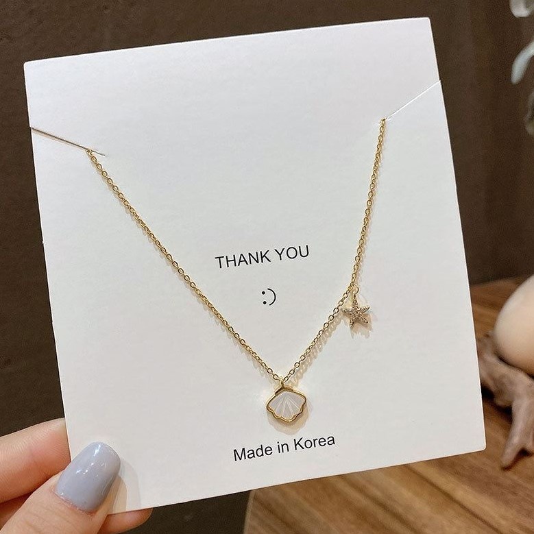 Vòng cổ Mặt Sao Biển Vỏ Sò Thời Trang Hàn Quốc Chất Lượng Cao Làm Quà Tặng Cho Học Sinh Nữ