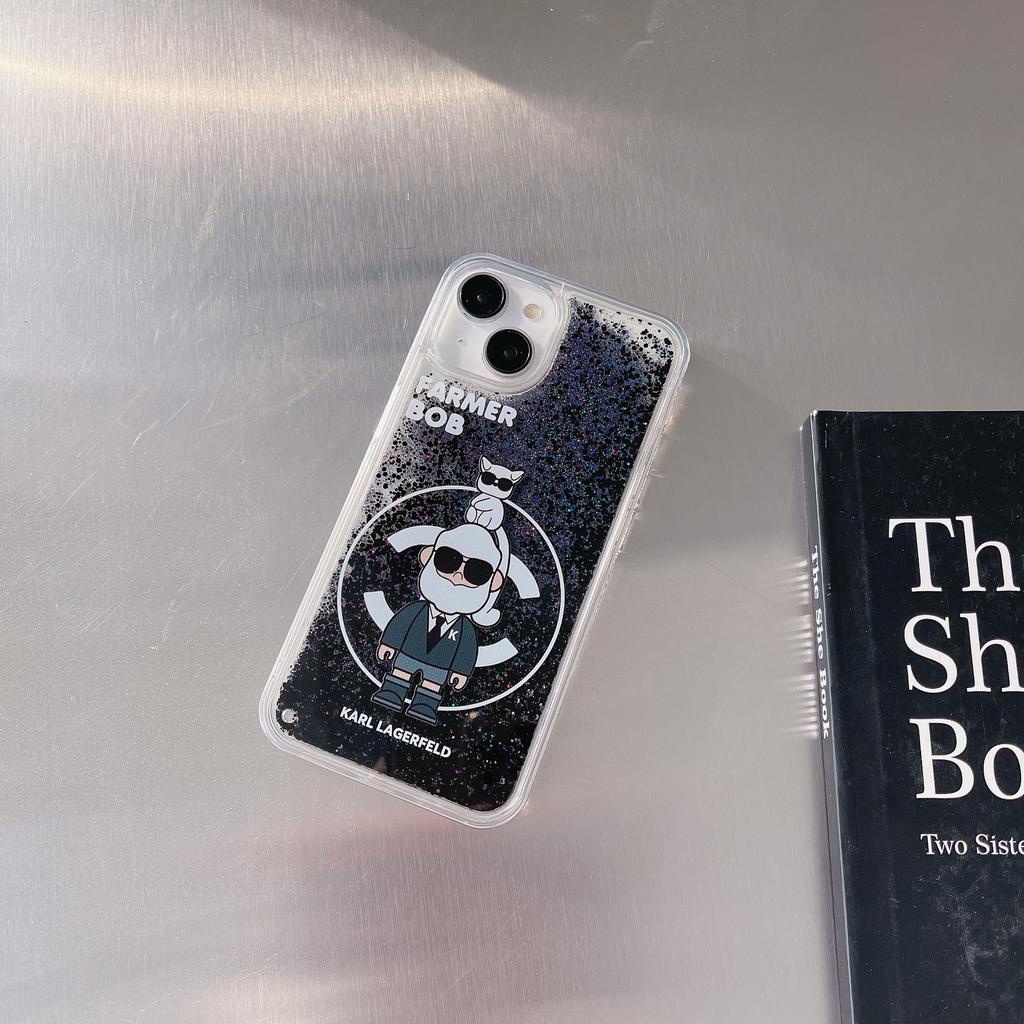 Ốp Lưng Kim Tuyến Nước Hình Con Cún Và Ngôi Sao Cho IPhone 14Promax 13 12 11 7Plus X Xs Max XR