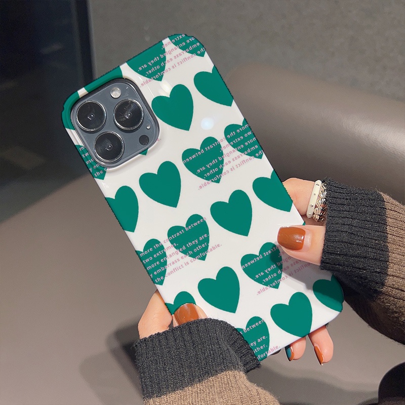 Ốp Điện Thoại Cứng Họa Tiết Trái Tim Cho iphone 14promax 11 13 12 7Plus 8 X XS Max