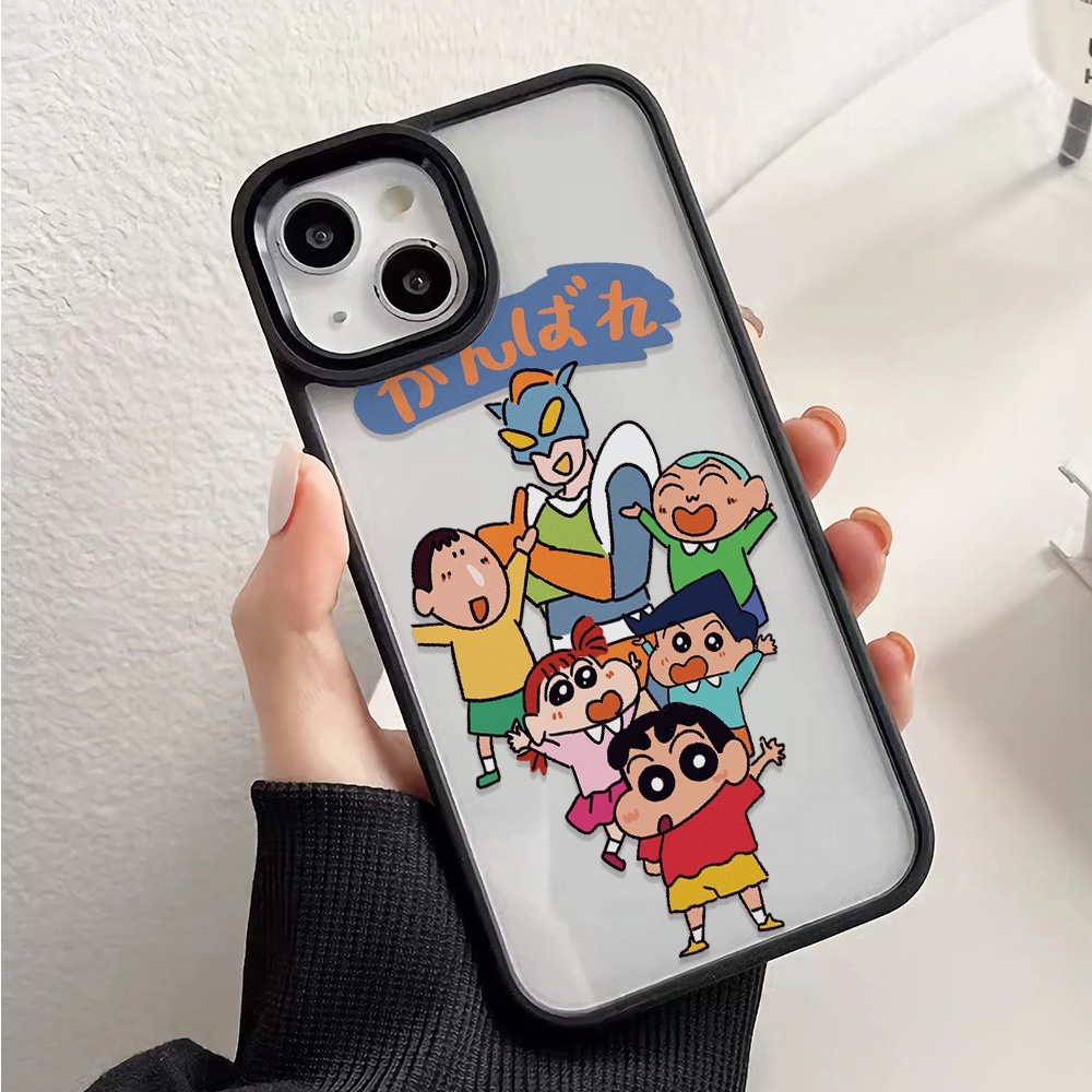 Ốp Điện Thoại Acrylic Cứng Trong Suốt In Hình Cậu Bé Bút Chì Shin Chan Cho iphone 14promax 11 13 12 7Plus 8 X XS Max