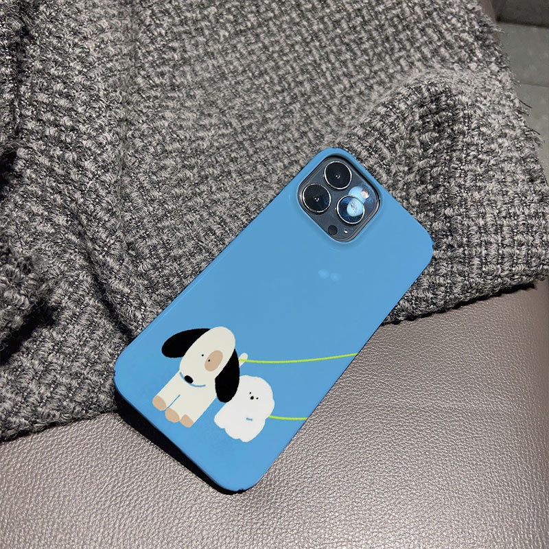 Ốp Điện Thoại Cứng Hình Cún Bông Dễ Thương Cho iphone 14promax 11 13 12 7Plus 8 X XS Max