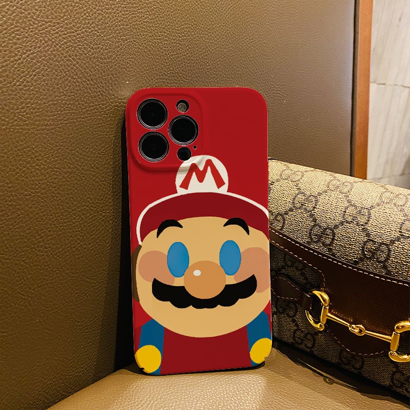 Ốp Điện Thoại Cứng Họa Tiết Hoạt Hình Mario Dễ Thương Cho iphone 14promax 11 13 12 7Plus 8 X XS Max
