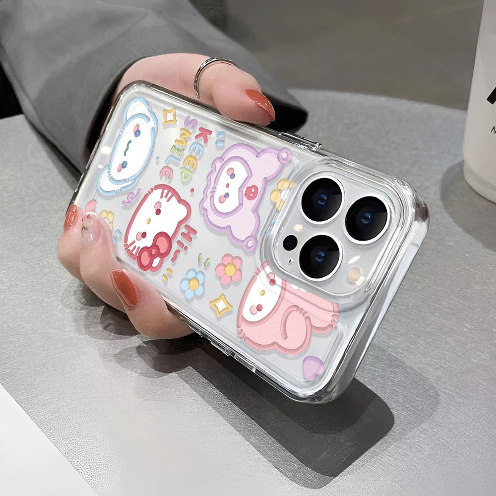 Ốp Điện Thoại Trong Suốt Hình hello kitty melody Cho iphone 14promax 13 12 11 7Plus 7 8 Plus X XR XSMax