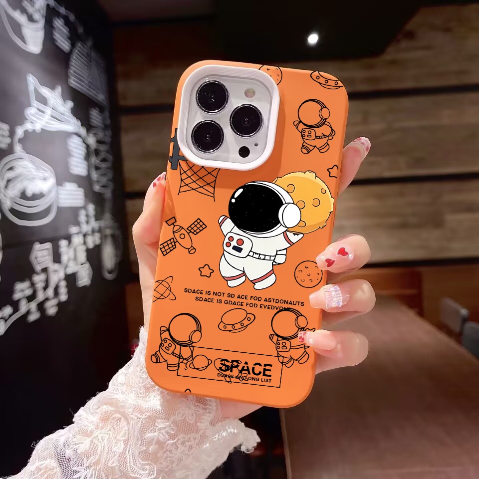 Ốp Điện Thoại silicon Dẻo Hình Hành Tinh / Phi Hành Gia 3 Trong 1 Cho iPhone 14Promax 13 12 11 7Plus 7 X Xs Max XR