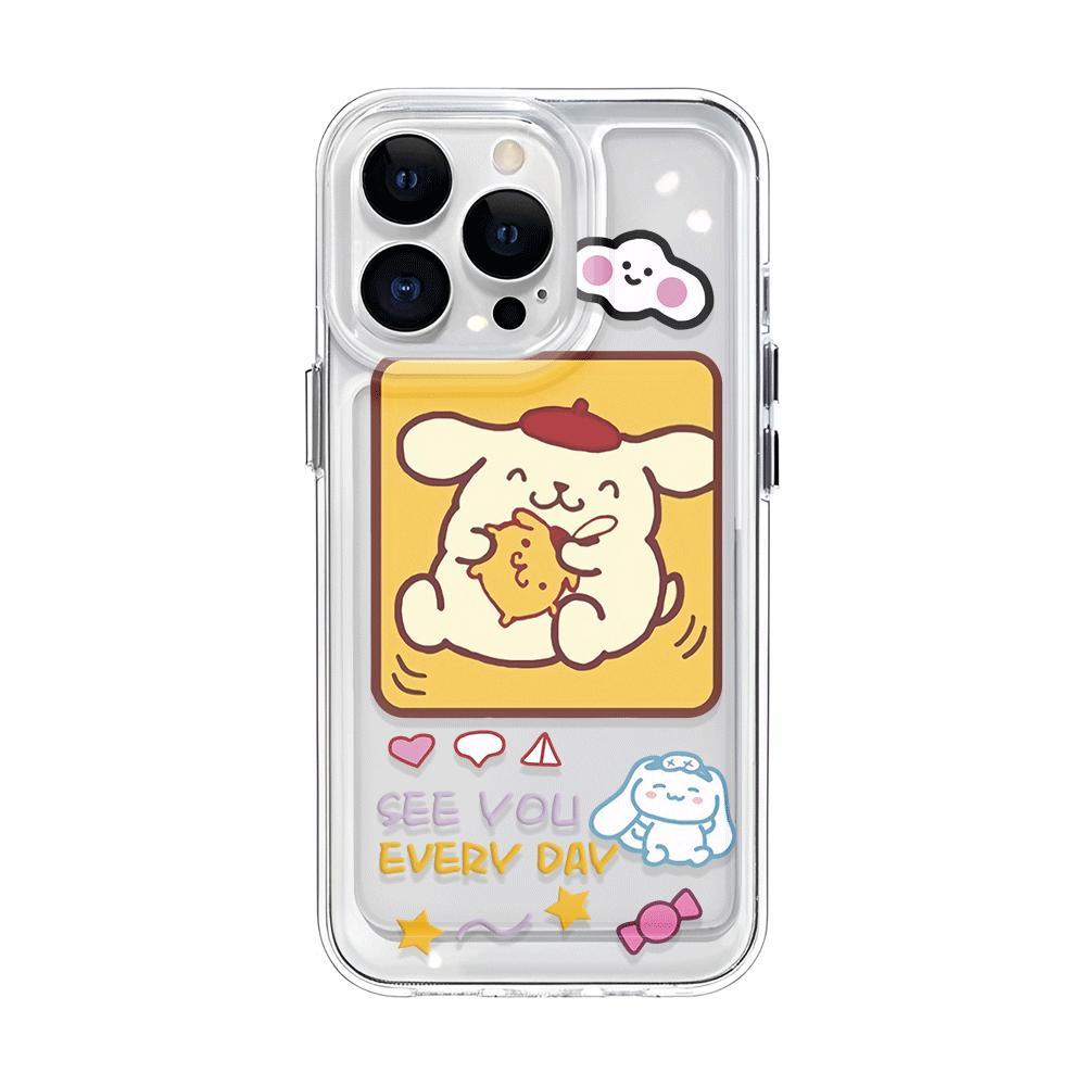 Ốp Điện Thoại Trong Suốt Chống Sốc In Hình Chú Chó Cinnamoroll Cho iphone 14 pro max 11 13 12 7Plus 7 8 X XR XSMax