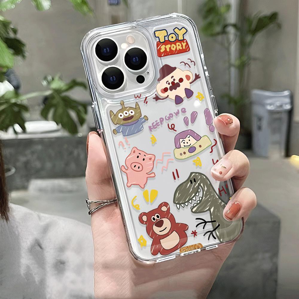 Ốp Điện Thoại Trong Suốt Chống Sốc In Hoạt Hình Toy Story Cho iphone 14 pro max 11 13 12 7Plus 7 8 X XR XSMax