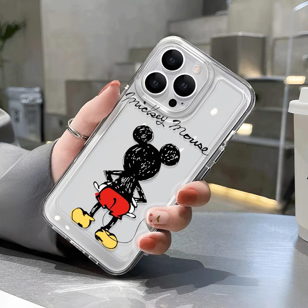 Ốp Điện Thoại Trong Suốt Chống Sốc In Hình Mickey Vui Nhộn Cho iphone 14 pro max 11 13 12 7Plus 7 8 X XR XSMax