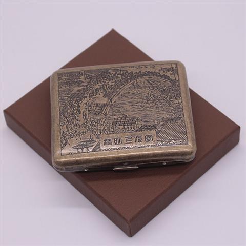 Set 20 Hộp Đựng Thuốc Lá Bằng Kim Loại Siêu Mỏng Chống Ẩm Phong Cách Retro Cho Nam