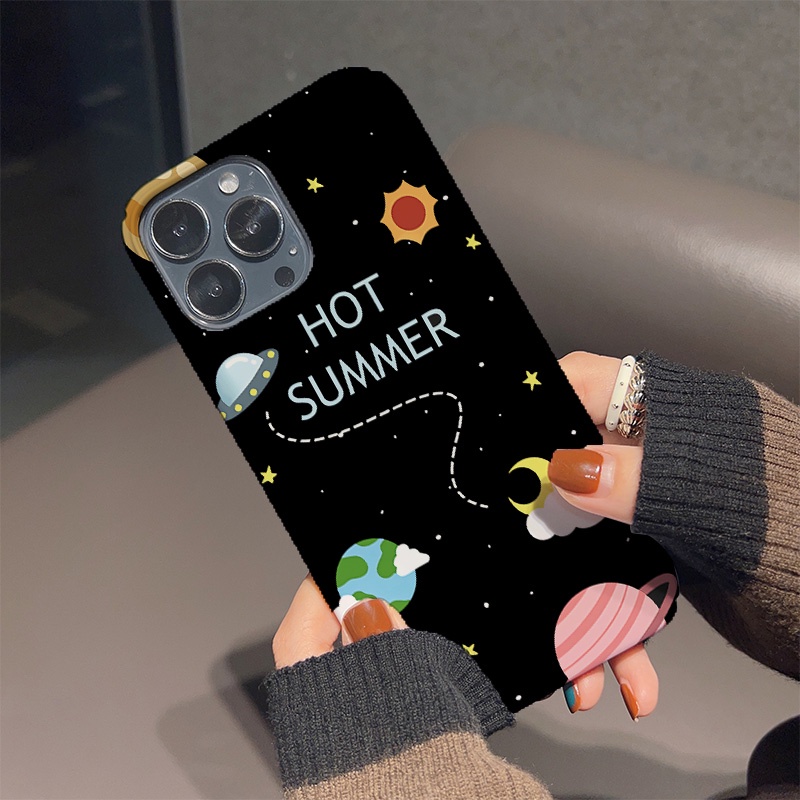 Ốp Điện Thoại Cứng Chống Sốc In Hình Hành Tinh Không Gian Thời Trang Cho iphone 14 pro Max 11 13 12 7Plus 8 X XS Max