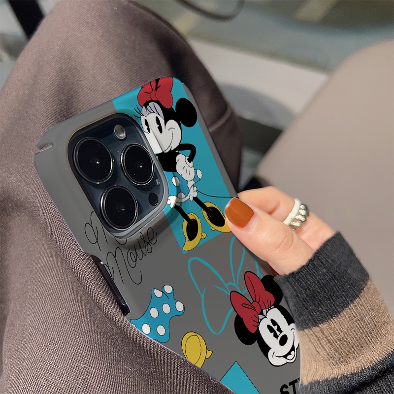 Ốp Điện Thoại Cứng Họa Tiết Hoạt Hình Mickey Dễ Thương Chống Sốc Cho iphone 14 pro Max 11 13 12 7Plus 8 X XS Max