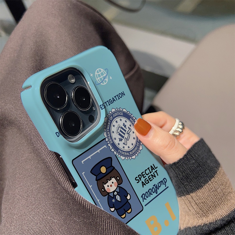 Ốp Điện Thoại Cứng Chống Sốc In Hình Cô Gái FBI Thời Trang Cho iphone 14 pro Max 11 13 12 7Plus 8 X XS Max