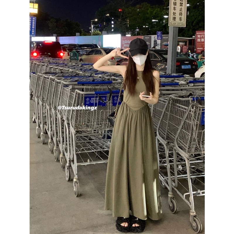 Váy 2 dây đầm công chúa Đầm Dài Dáng Chữ A Sát Nách Phong Cách Retro Thời Trang Mùa Hè Mới 2022 Dành Cho Bạn Nữ