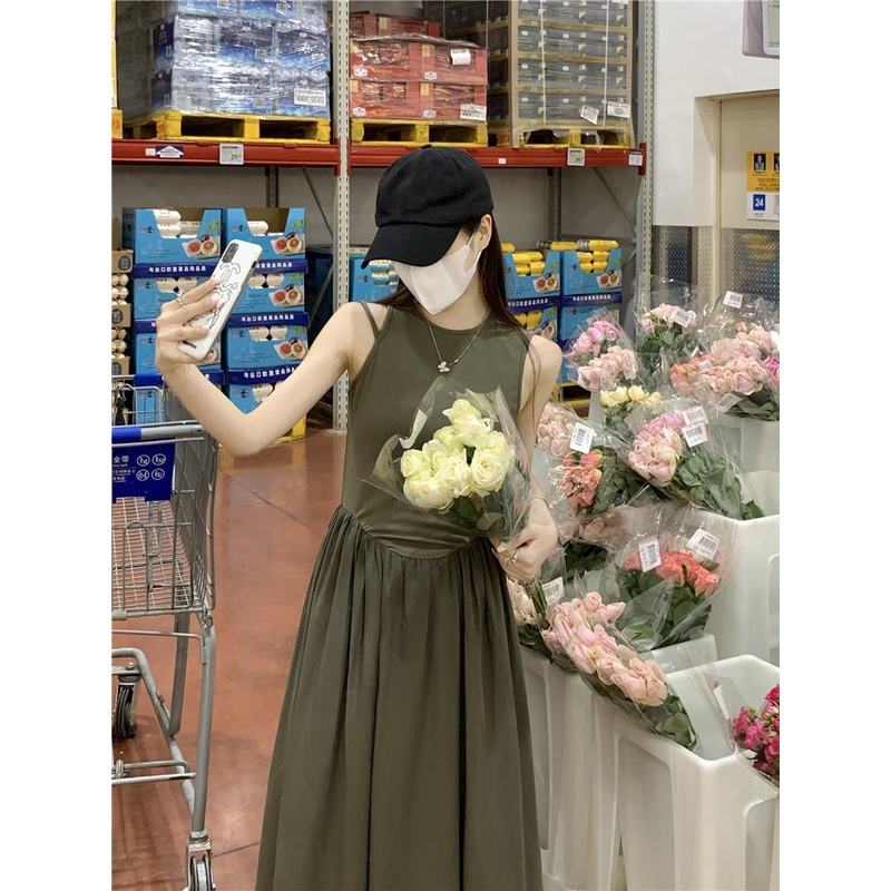 Váy 2 dây đầm công chúa Đầm Dài Dáng Chữ A Sát Nách Phong Cách Retro Thời Trang Mùa Hè Mới 2022 Dành Cho Bạn Nữ