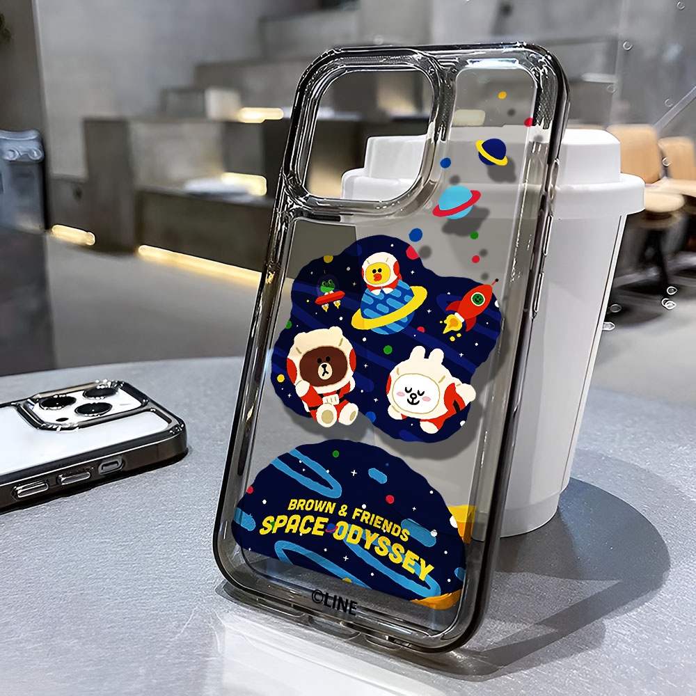 Ốp Điện Thoại Trong Suốt In Hình Gấu Vũ Trụ Cho iphone 14 pro max 11 13 12 7 8 Plus X XR XSMax
