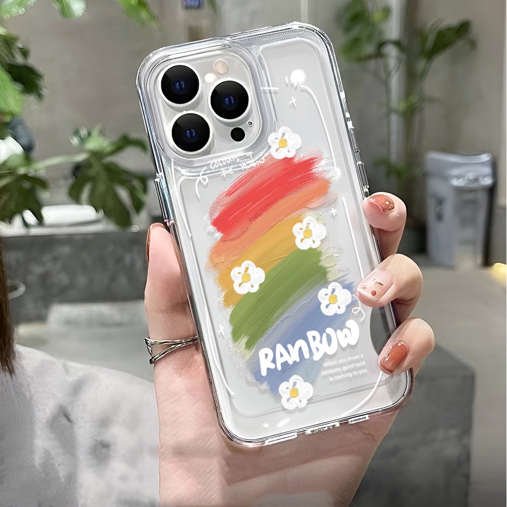 Ốp Điện Thoại Trong Suốt Hình Hoa Cho iphone 14 pro max 11 13 12 7 8 Plus X XR XSMax